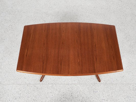 Midcentury Danish Extendable Oval Dining Table in Teak from Skovby, 1960s-MF-2024081