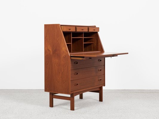 Midcentury Danish Secretaire in Teak from Bernhard Pedersen & Søn, 1960s-MF-2024079