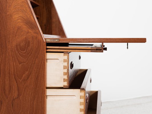 Midcentury Danish Secretaire in Teak from Bernhard Pedersen & Søn, 1960s-MF-2024079