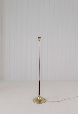 Midcentury Modern Trumpet Shaped Brass Floor Lamp, 1960s-UYK-1808282