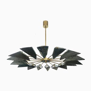 Midcentury Murano Glass Chandelier, 1980s-UH-787475