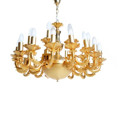 Middle Eastern 24-Light Chandelier in Brass, 1950s-UL-946554