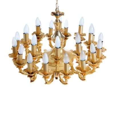 Middle Eastern 24-Light Chandelier in Brass, 1950s-UL-946554