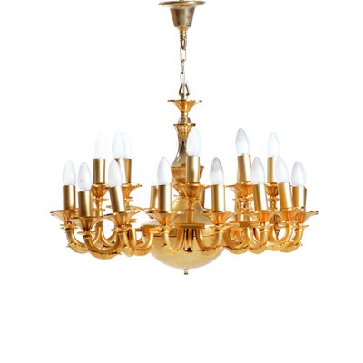 Middle Eastern 24-Light Chandelier in Brass, 1950s-UL-946554