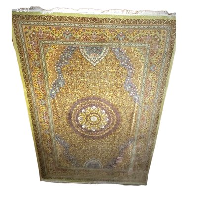 Middle Eastern Gohum Silk Palace Rug by Mohammad Chamshidy-TCS-1759608