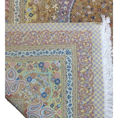 Middle Eastern Gohum Silk Palace Rug by Mohammad Chamshidy-TCS-1759608