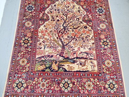 Middle Eastern Silk Rug Tree of Life, 1960s-AXJ-2022517