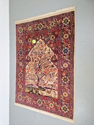 Middle Eastern Silk Rug Tree of Life, 1960s-AXJ-2022517