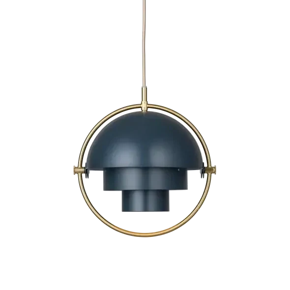 Multi-Lite Pendant Lamp by Gubi #Large/Midnight Blue/Brass