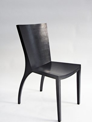 Milano Chair in Black Lacquered Ash with Embossed Leather Cushion by Gunter Lambert, 2015-EP-1776030