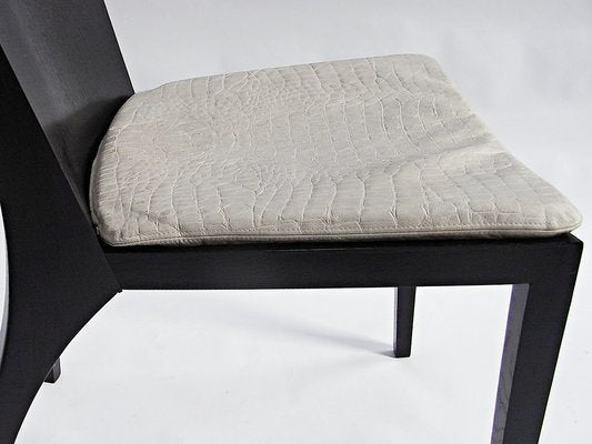 Milano Chair in Black Lacquered Ash with Embossed Leather Cushion by Gunter Lambert, 2015-EP-1776030