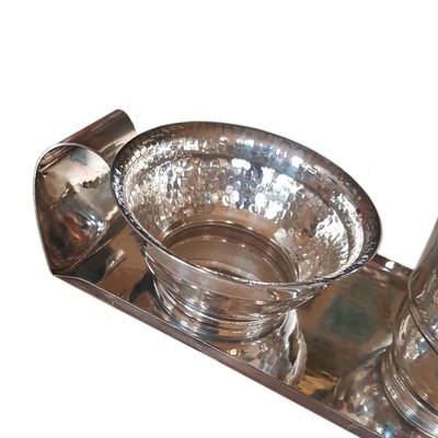 Milk and Sugar Set on Tray by Georg Nilsson for Gero, 1930s, Set of 3-NUX-1769190