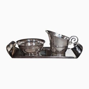 Milk and Sugar Set on Tray by Georg Nilsson for Gero, 1930s, Set of 3-NUX-1769190