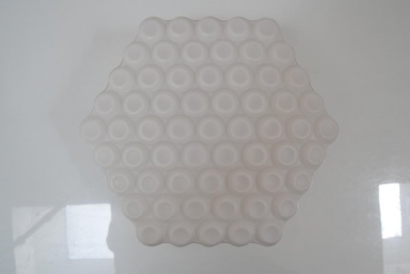 Milk Glass and Metal Ceiling or Wall Light, 1970s-TZ-974064