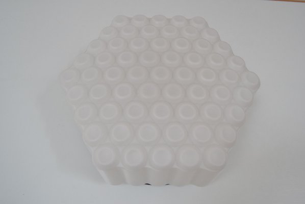 Milk Glass and Metal Ceiling or Wall Light, 1970s-TZ-974064