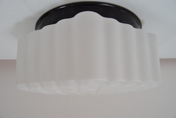 Milk Glass and Metal Ceiling or Wall Light, 1970s-TZ-974064