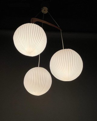 Milk Glass Pendant Lamp by Louis Kalff for Philips, 1960s-UCH-1313758