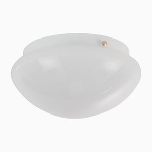 Milk White Glass Murano Ceiling Lamp, Italy, 1980s-MPO-1333363