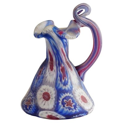 Millefiori Murano Glass Pitcher from Vetreria Fratelli Toso, 1910s-KJP-1410531