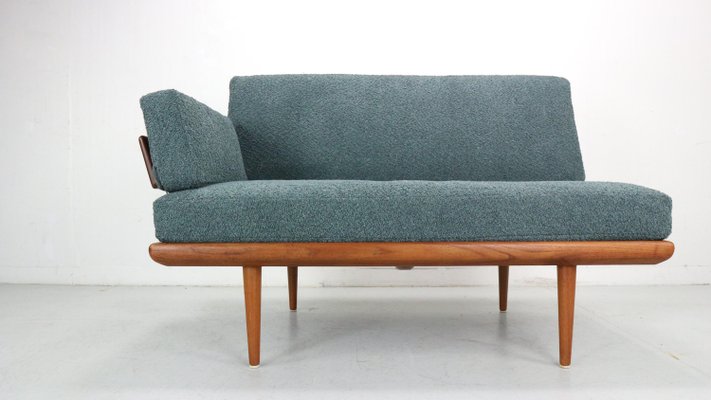 Minerva Sofa in Petrol Bouclé attributed to Peter Hvidt and Olga Molgaard Nielsen for France & Søn / France & Daverkosen, 1960s-DT-2026279