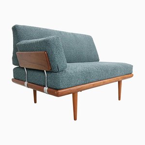 Minerva Sofa in Petrol Bouclé attributed to Peter Hvidt and Olga Molgaard Nielsen for France & Søn / France & Daverkosen, 1960s-DT-2026279