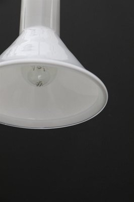 Mini-P & T Hanging Lights in White Glass by Michael Bang for Holmegaard, 1970s, Set of 2-NIX-1773659