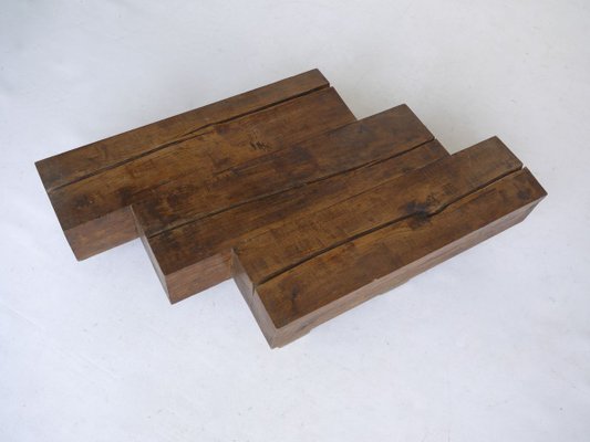 Minimal French Wooden Coffee Table, 1960s-MB-773622