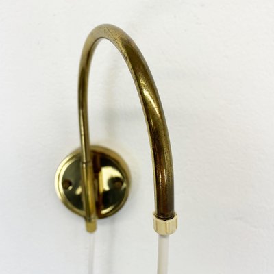 Minimalist Adjustable Brass Wall Hanging Light, Italy, 1960s-QZ-1407782