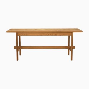 Minimalist Bench in Pine, Sweden, 1960s-GEK-1373077