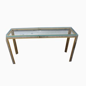 Minimalist Brass and Chrome Console Table, 1970s-EH-796170