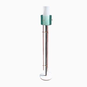 Minimalist Brass, Glass and Acrylic Floor Lamp with Marble Base from Stilux Milano, 1950s-EH-1389341