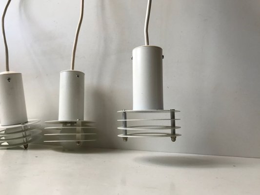 Minimalist Danish White Ceiling Lamps from Lyfa, 1980s, Set of 3-LCR-909656