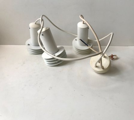 Minimalist Danish White Ceiling Lamps from Lyfa, 1980s, Set of 3-LCR-909656