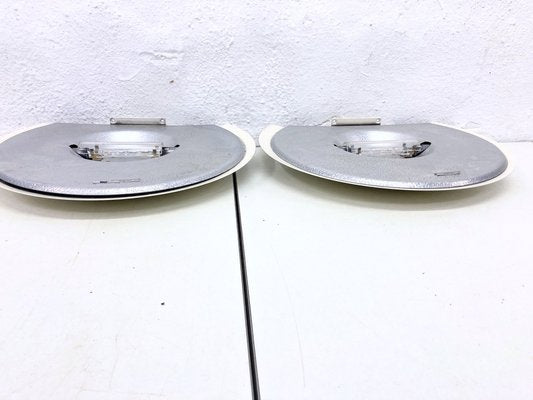 Minimalist Flat Halogen Wall Lamps from Belux, 1980s, Set of 2-AET-1757783