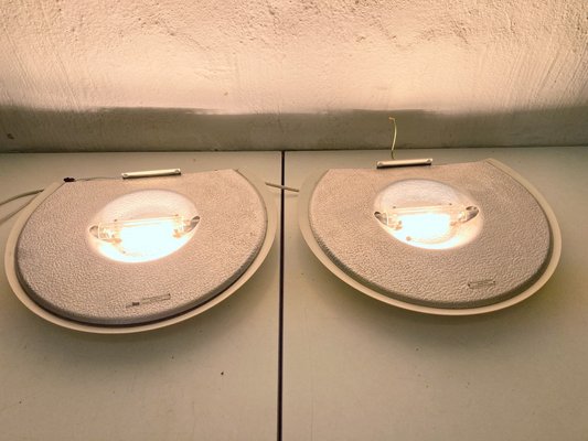 Minimalist Flat Halogen Wall Lamps from Belux, 1980s, Set of 2-AET-1757783