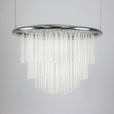 Minimalist Hand Blown Glass Chandelier, 1970s-HGJ-735966