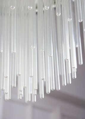 Minimalist Hand Blown Glass Chandelier, 1970s-HGJ-735966