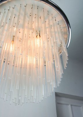 Minimalist Hand Blown Glass Chandelier, 1970s-HGJ-735966