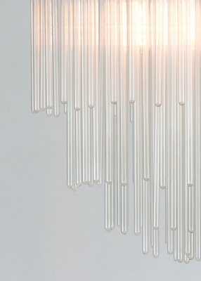 Minimalist Hand Blown Glass Chandelier, 1970s-HGJ-735966