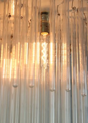 Minimalist Hand Blown Glass Chandelier, 1970s-HGJ-735966