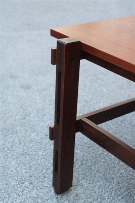 Minimalist Italian Teak Coffee Table, 1950s-EH-691781