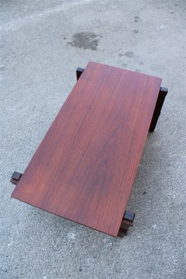 Minimalist Italian Teak Coffee Table, 1950s-EH-691781