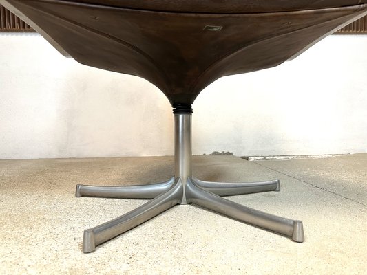 Minimalist Leather Logos Side Chair by Walter Knoll, Germany, 1970s-JP-1778463