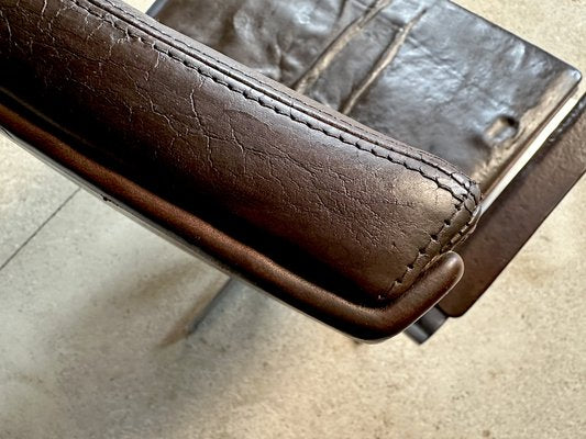 Minimalist Leather Logos Side Chair by Walter Knoll, Germany, 1970s-JP-1778463