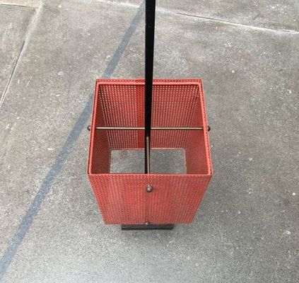 Minimalist Perforated Steel Umbrella Stand, 1960s-UAH-1313092