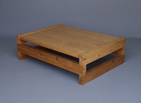 Minimalist Scandinavian Pine Coffee Table, 1970s-MB-1314082