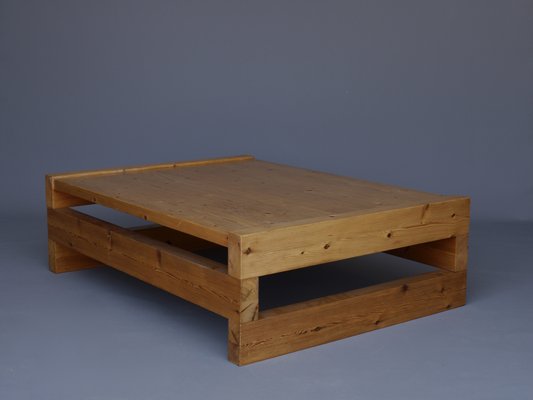 Minimalist Scandinavian Pine Coffee Table, 1970s-MB-1314082