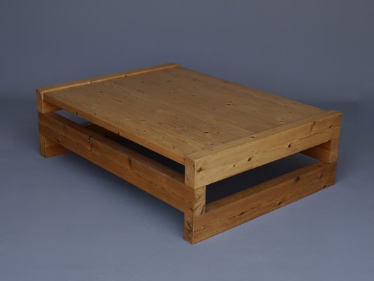 Minimalist Scandinavian Pine Coffee Table, 1970s-MB-1314082