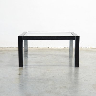 Minimalist Side Table in Chrome and Wood, 1970s-VT-640080