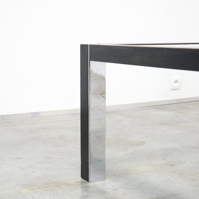 Minimalist Side Table in Chrome and Wood, 1970s-VT-640080